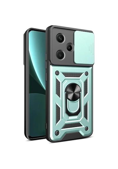 Newface - 605 - Xiaomi Redmi Note 13 Pro Plus Kılıf Pars Lens Yüzüklü Silikon - Edntrend - - Yeşil