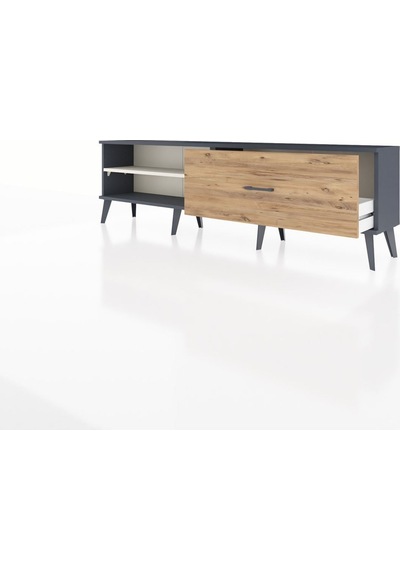 Arges Tv Ünitesi Tek Raflı Tek Çekmeceli 176x30x51 Antrasit-aytaşı/çam Aytası/atlas Çam Arges Tv Ünitesi Tek Raflı Tek Çekmeceli 176x30x51 Antrasit-aytaşı/çam Aytası/atlas Çam