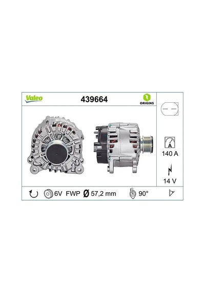 Vw Golf 6 Sarj Dinamosu 1.4 Tsi 2009-2012 Cavd Cnwa Cthd Valeo 439664