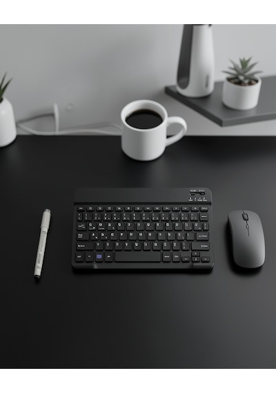 Kablosuz Klavye Ve Mouse Seti Bluetooth Uyumlu Uczzz8031klavye-2 Diğer