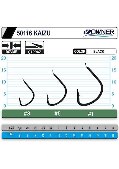 Owner 50116 Kaizu Black İğne 2-0