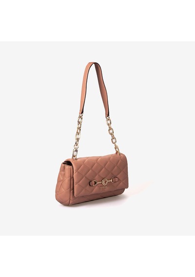 Guess Kadın Vegan Frances Kapitone Omuz Çantası Hwqg2241190 Kahverengi