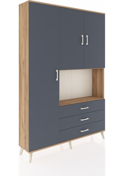 Arges Dolap 6 Raflı 3 Çekmeceli 3 Kapaklı 132x30x195 Çam-antrasit/antrasit Antrasıt/antrasıt Arges Dolap 6 Raflı 3 Çekmeceli 3 Kapaklı 132x30x195 Çam-antrasit/antrasit Antrasıt/antrasıt