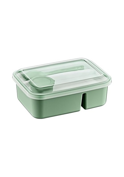 Hobby Life Lunch To Go 3 Bölmeli Beslenme Kabı Sosluklu, Sızdırmaz Kapak, Bpa İçermez, 920 Ml + 40 Ml Yeşil