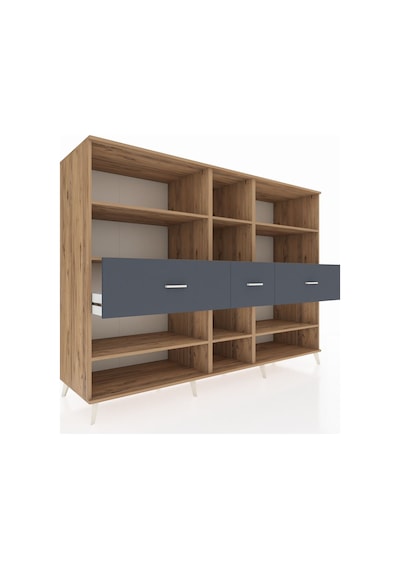 Kronos Dolap 9 Raflı 3 Çekmeceli 220x59x163 Çam-çam/antrasit Çam-çam/antrasit Kronos Dolap 9 Raflı 3 Çekmeceli 220x59x163 Çam-çam/antrasit Çam-çam/antrasit
