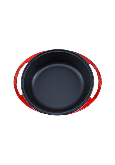 Lava Döküm Derin Kızartma Tavası Kulplu 27 CM Kırmızı