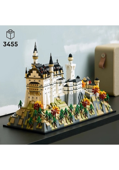 LEGO® Architecture Neuschwanstein Şatosu 21063 - Yetişkinler için Koleksiyonluk Model Yapım Seti (3455 Parça)