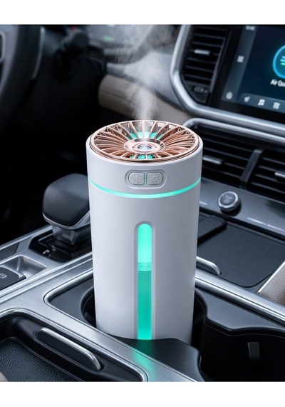 Araç İçi Hava Nemlendirici  5 Esans Led Işıklı Usb Buhar Makinesi