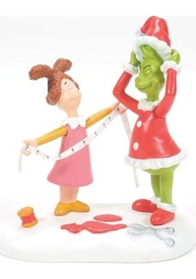 Department 56 Dr. Seuss The Grinch Village Aksesuarları Santy Suit Heykelcik İçin Takılıyor, 8 Cm, Çok Renkli