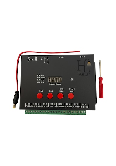 Pixel Led Kontrol Cihazı T-8000 Ttl 5-24 Volt