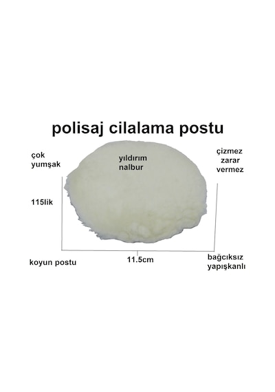 Polisaj Postu 115lik Kuzu Postu Çizmez Cırtlı Yapışkanlı