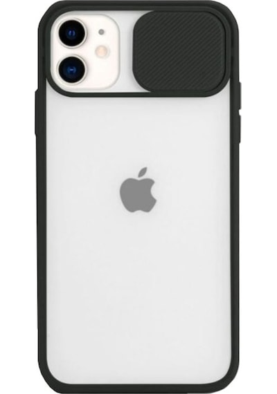Teknomoda Apple Uyumlu iPhone 11 Pro Kamera Korumali Sürgülü Silikon Kilif Mat Seffaf 450155897