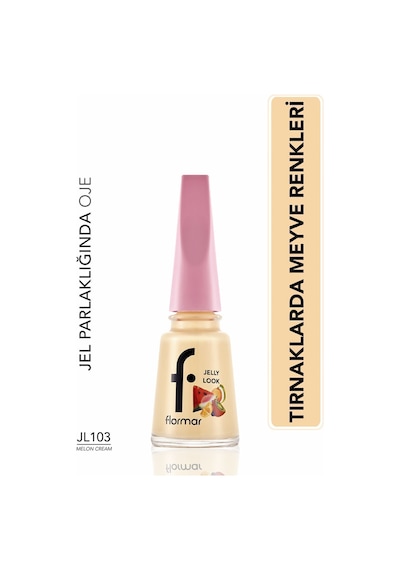 Flormar Juicy Fruits Jelly Look Yüksek Pigmentli & Parlak Bitişli Jel Görünümlü Oje Jl103 Melon Cream