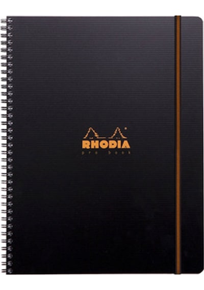 Rhodia Active Spiralli Defter A4+ Kareli 80 Yp.Siyah RC119930 Siyah