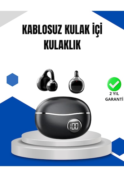 Bluetooth 5.4 Kablosuz Kulaklık Açık Kulak Güvenli Tasarım Ve Hızlı Şarj Özelliği 00
