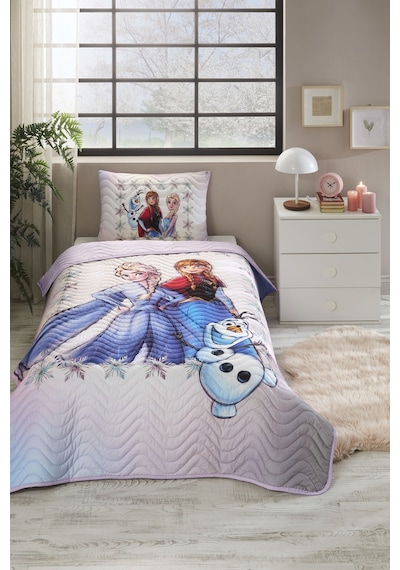 Özdilek Lisanslı Kapitoneli %100 Pamuk Frozen Frosted Lila Lila