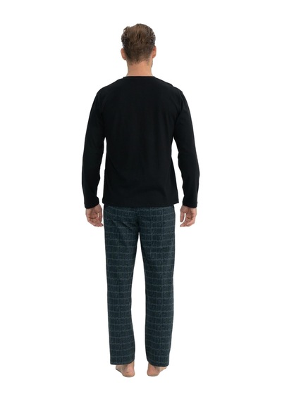 U.s. Polo Assn. 18853 Erkek Siyah Patlı Pijama Takımı 001
