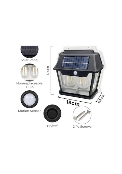 Solar Outdoor Lamba Çok Renkli