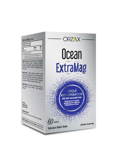 Orzax Ocean Extramag Üçlü Kombinasyon Takviye Edici Gıda 60 Tablet