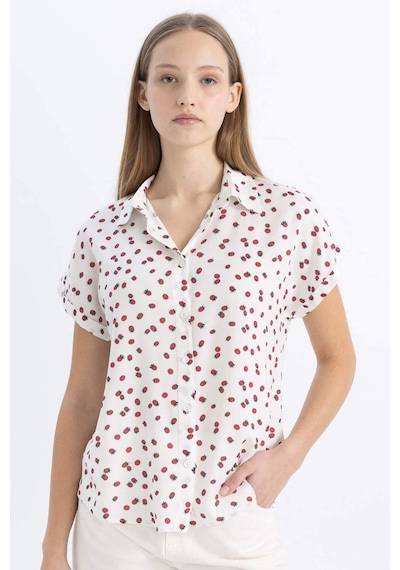 DeFacto Coool Ananas Desenli Kısa Kollu Gömlek Z1661AZ24SPRD197