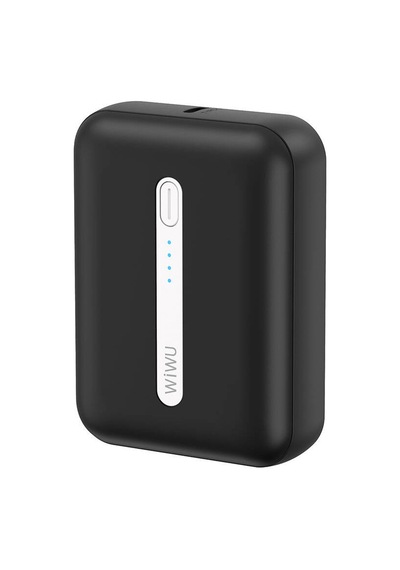 Wiwu Wi-P033 10000 mAh LED Işık Göstergeli Taşınabilir Mini Powerbank Siyah