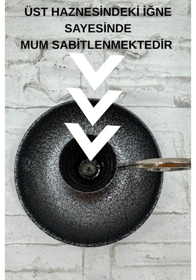 Metal Nostalji Mumluk & El Şamdanı Kendinden Iğneli Gümüş Turna2623-5 Diğer