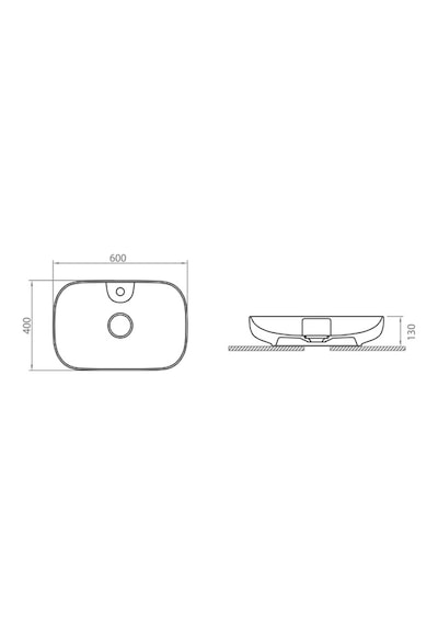 Esvit Lapino Premium Class Lavabo 60CM Tezgah Üstü Çanak 16260 Dahil