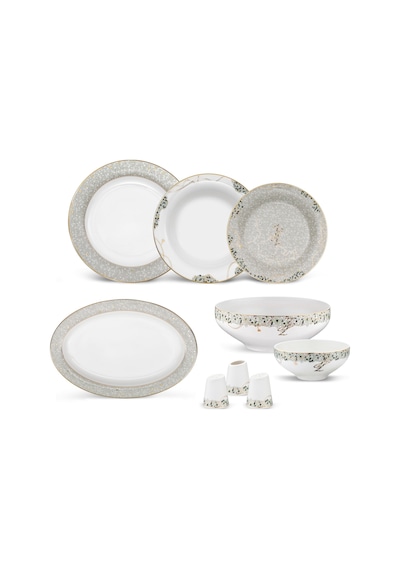 Jumbo New Janti 29 Parça 6 Kişilik Yemek Takımı Gri
