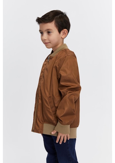 Benitto Kids Erkek Çocuk Çift Taraflı Mevsimlik Yağmurluk Ceket 51326 Kahve