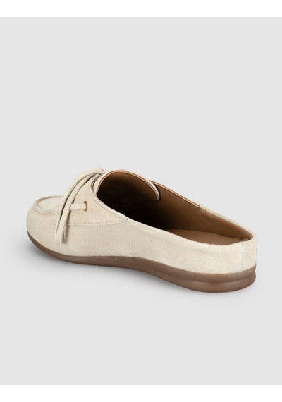 Süet Bej Kadın Mule Loafer