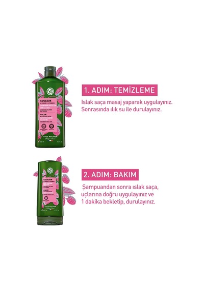 Yves Rocher Boyalı Saçlar Için Couleur Renk Koruyucu Orijinal Boy Şampuan, Saç Kremi Seti