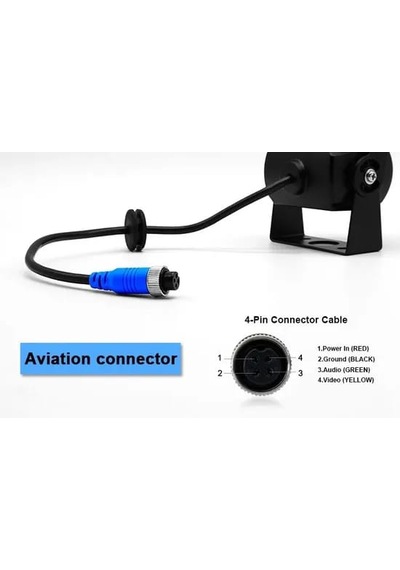 Ahd 1080p 150 Derece 4 Pinli Connector 4x4 Cm. Kamera 12 Volt Video Kablosuz Gönderilir