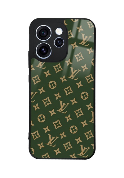 Oppo Reno 15 Pro Green Lv Tasarımlı Glossy Telefon Kılıfı Yeşil