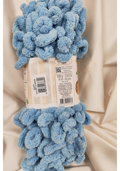 Puffy Orta Mavi El Örgü İpi 100gr. 9mt. 5'li Paket - Renk: 280