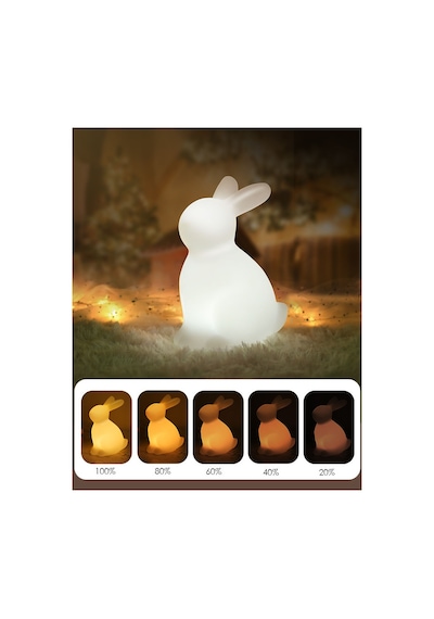 Bunny Glow Şarjlı Masa Lambası Beyaz