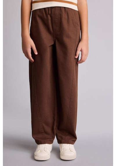 Defacto Barrel Fıt Düz Paça Gabardin Pantolon Erkek Çocuk G8336a826spbn254 Kahve-bn254