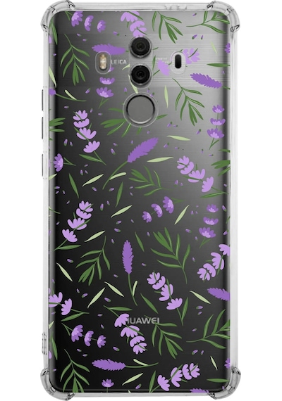 Prinrify Huawei Mate 10 Pro Uyumlu Water Color 3 Baskılı Şeffaf Köşe Korumalı Antişok Kılıf Şeffaf