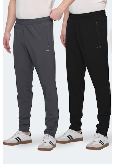 Slazenger Grıet 2 Li Set Erkek Siyah - Koyu Gri Eşofman Altı Siyah - Koyu Gri