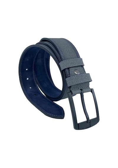 Süzer Deri Gri Suni Deri Çift Dikişli 4.5 Cm. Genişlik Unisex Spor Kemer - 4515-11 Gri