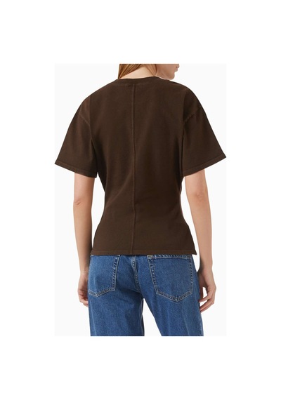 Banana Cici Eero Cinched T-shirt - Beyaz - Pamuklu Premium Kumaş İle Şık Tasarım Kahverengi