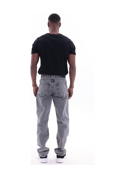 Freemen Erkek Baggy Bol Kesim Kot Pantolon Gri