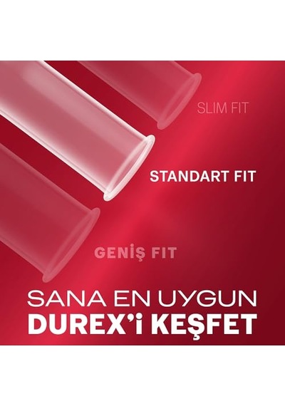 Durex Yakın Hisset İnce Prezervatif 30'lu, Standart Fit