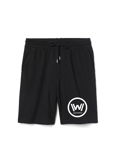 Westworld Logo Erkek Siyah Şort 001