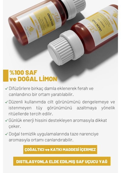 Tala Limon Uçucu Yağı %100 Saf Ve Doğal 10 ML