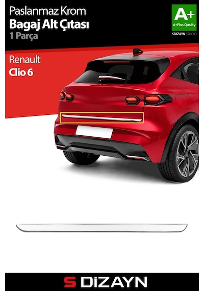 S-dizayn Renault Clio 6 Krom Bagaj Alt Çıtası 2025 Üzeri A+ Kalite