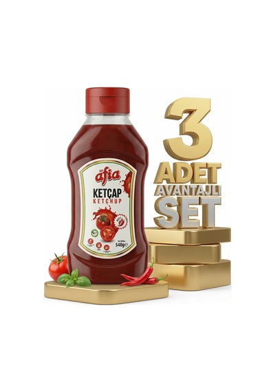 Afia Acılı Ketçap 3x550 Gr