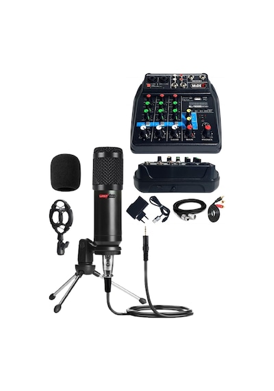 Lastvoice Bm800Mdx Condenser Mikrofon Phantomlu Kayıt Mikseri Set