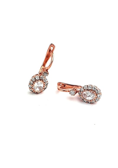 Zirkon Taşlı 925 Ayar Gümüş Rose Küpe N11.99045