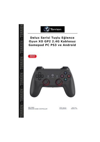 Delux Serisi Tuşlu Eğlence Oyun Xo Gp2 2.4g Kablosuz Gamepad Pc Ps3 Ve Android