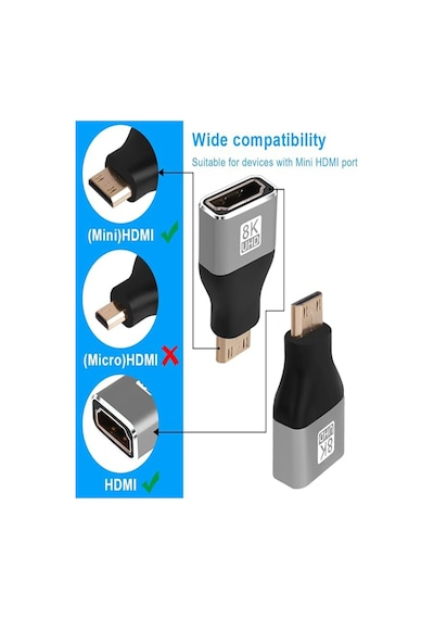 Anunnaki 8k Uhd Mini Hdmı To Hdmı Çevirici Dönüştürücü Converter